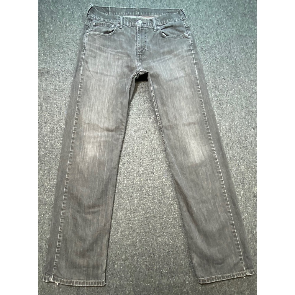 Levi‎ Jeans W32 L34 Mens Gray Straight Leg Faded Denim 4916